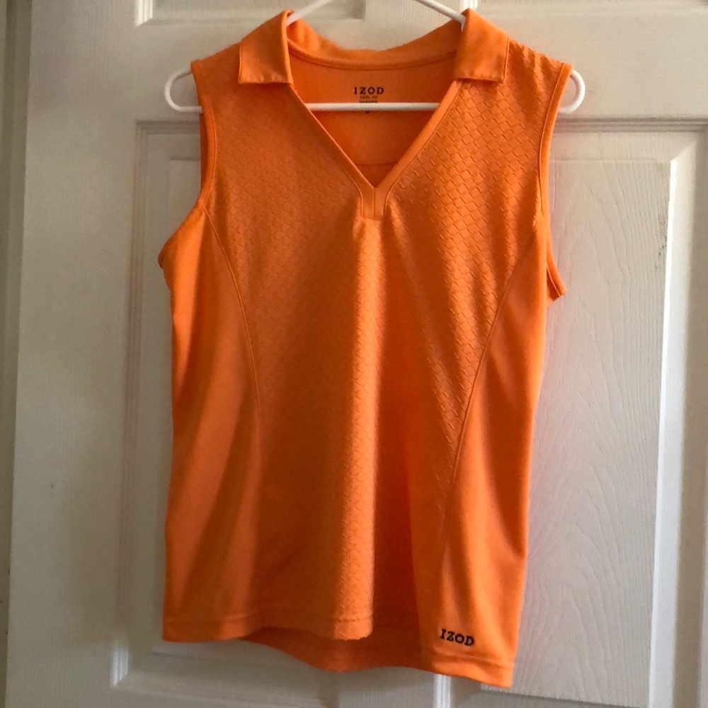 IZOD Cool FX Sleeveless Tank Top Shirt Orange